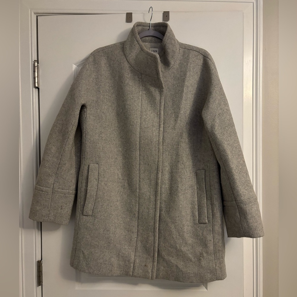 J. Crew Women's Light Gray Pea Coat